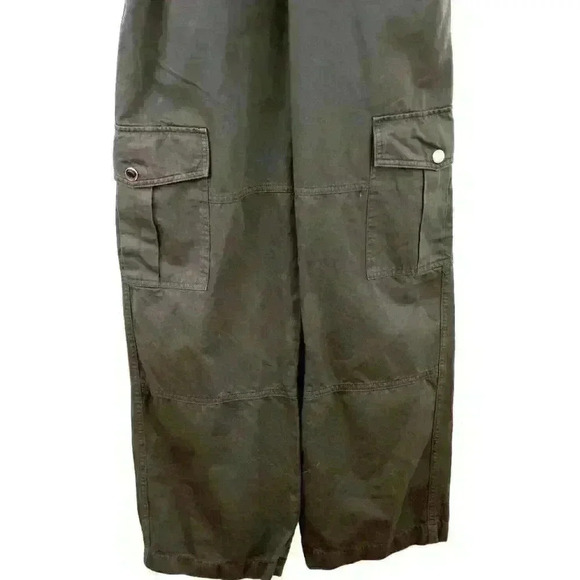 OVERLOVER Mulholland Utility Jumpsuit in Dark Gray Cotton Linen Size Medium - Picture 8 of 9